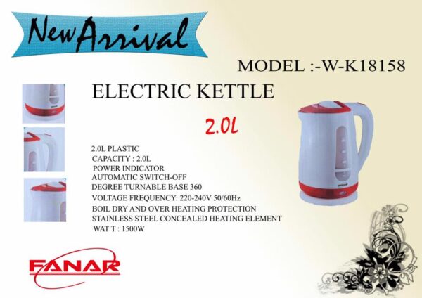 ELECTRIC KETTLE 2.0L FANAR -20366